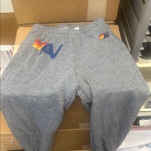 Aviator Nation Logo Sweatpants - Heather Grey